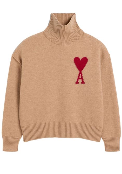 Maglione Ami de Coeur in marrone di AMI Paris - unisex AMI PARIS | UKS406018289